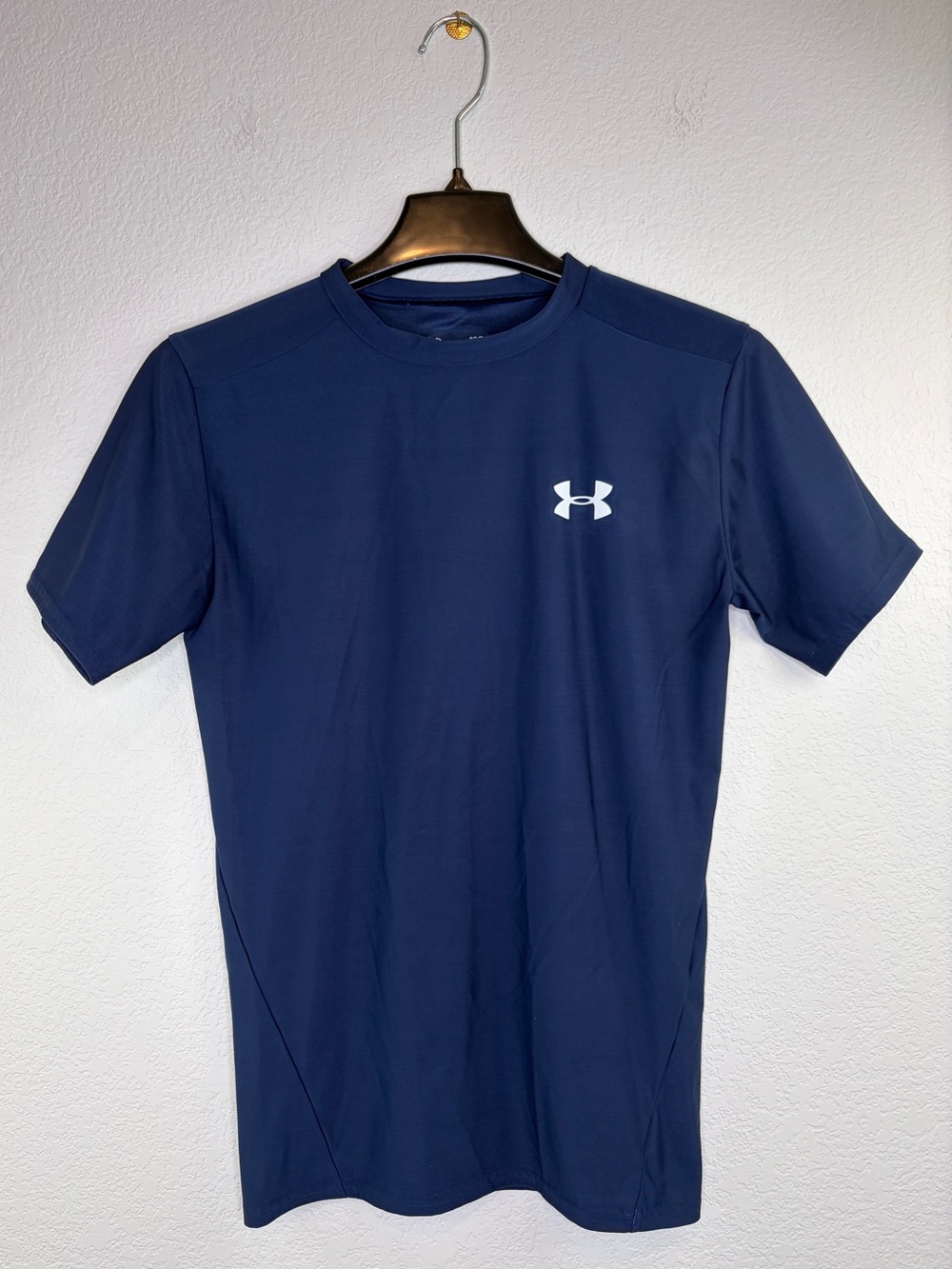 UNDER ARMOUR NAVY BLUE TECH COMPRESSION SHIRT SIZE LARGE